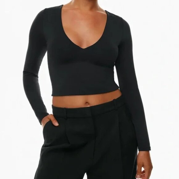 Aritzia Babaton Contour V-Neck | Color: Dusty Mauve | Size: Medium - Picture 5 of 5